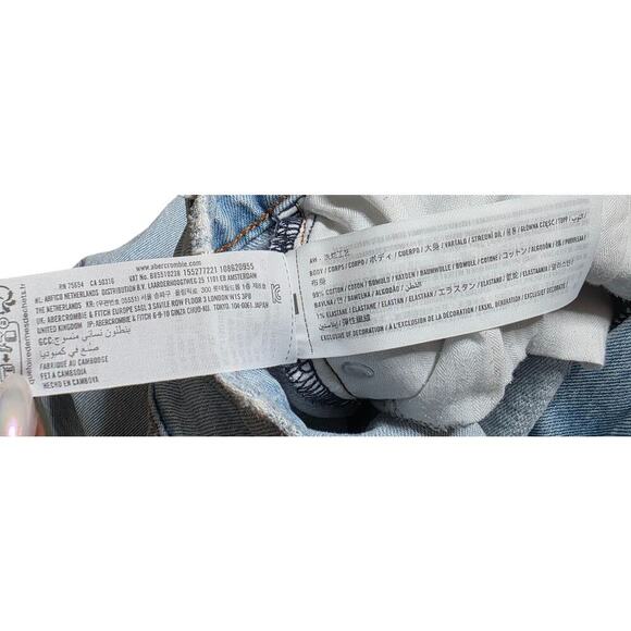 Abercrombie & Fitch The Vintage Flare Jeans 32 14R Light Wash High Rise - Picture 10 of 10